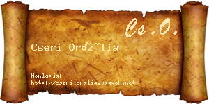 Cseri Orália névjegykártya